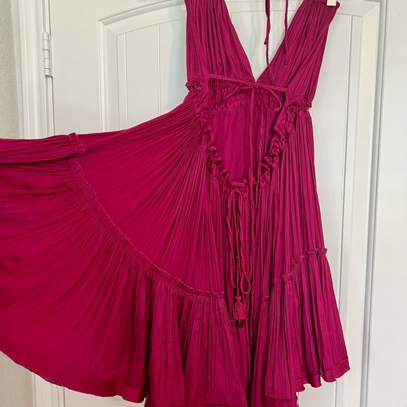 Free People | 100 Days of Shine Raspberry | Mini Dress - Picture 5 of 6